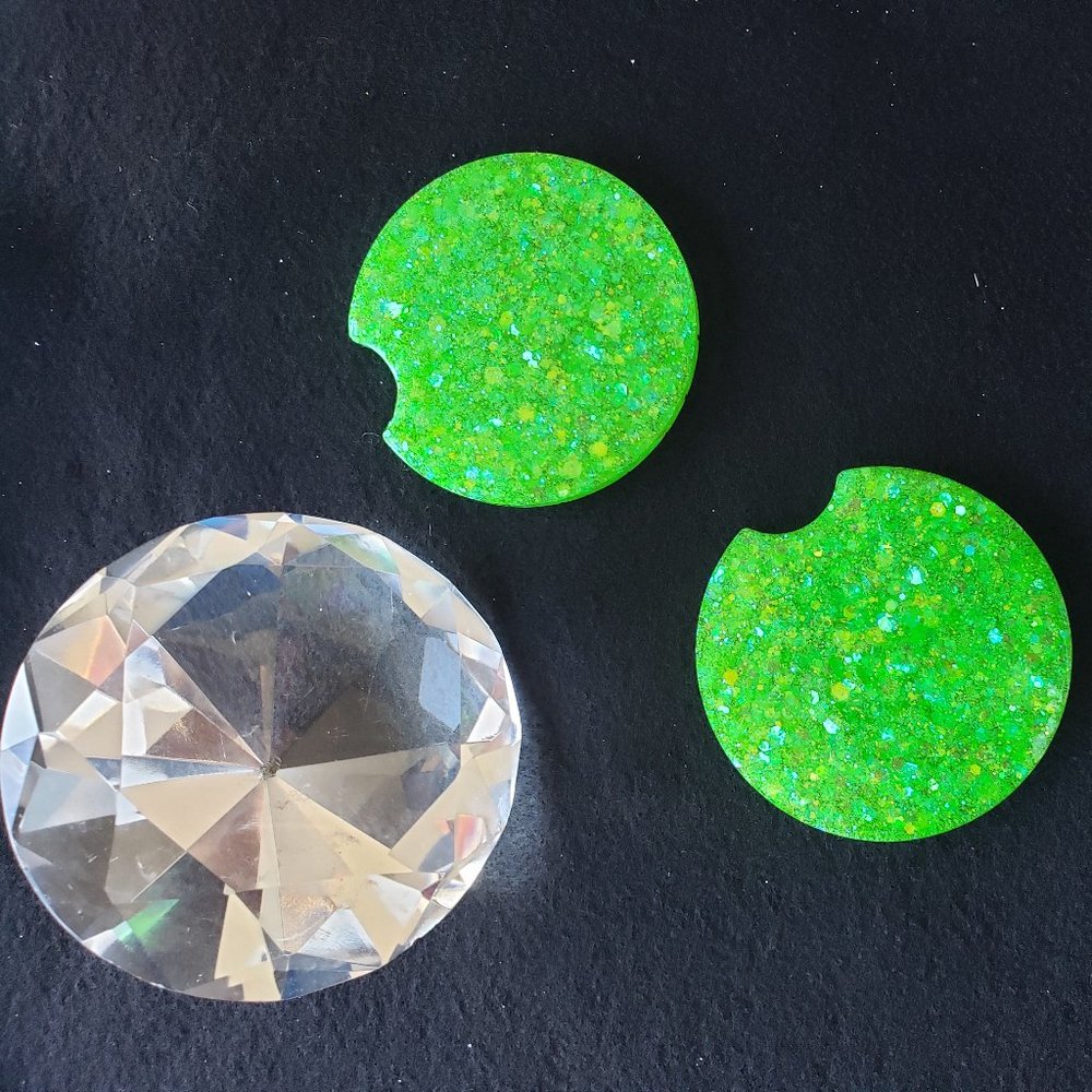 Lime car coasters